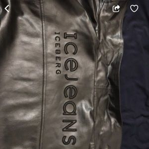 Iceberg brand ice jeans  real leather jacket.